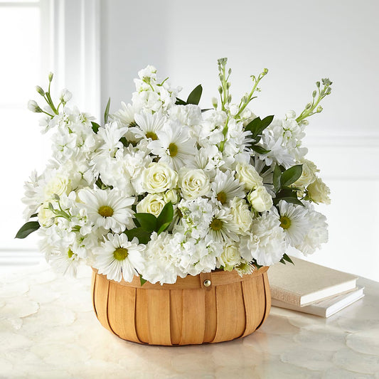 Graceful Garden Basket –  White Lilies N Paradise, Kokomo IN
