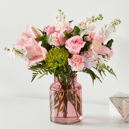 Pretty in Pink Bouquet –  White Lilies N Paradise, Kokomo IN