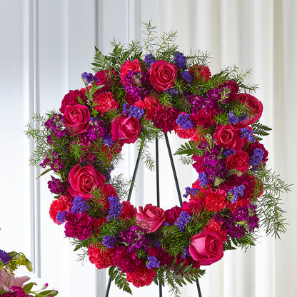 Calming Colors Wreath –  White Lilies N Paradise, Kokomo IN