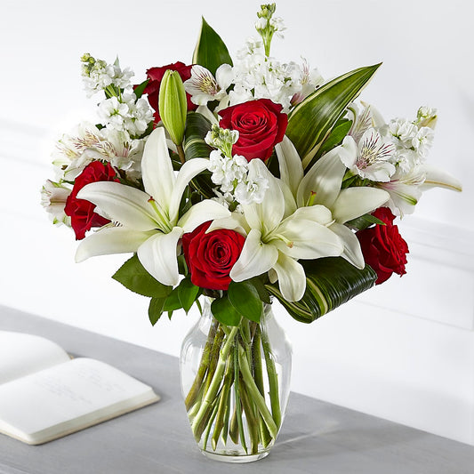Loving Respect Bouquet –  White Lilies N Paradise, Kokomo IN