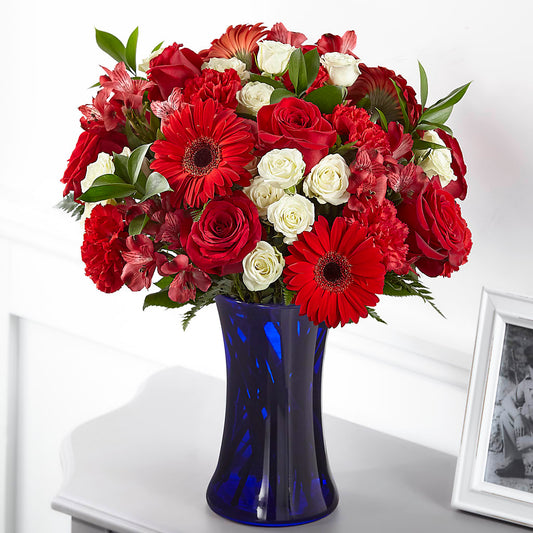Hearts Embrace Bouquet –  White Lilies N Paradise, Kokomo IN
