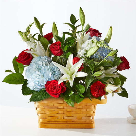 Greater Glory Basket –  White Lilies N Paradise, Kokomo IN