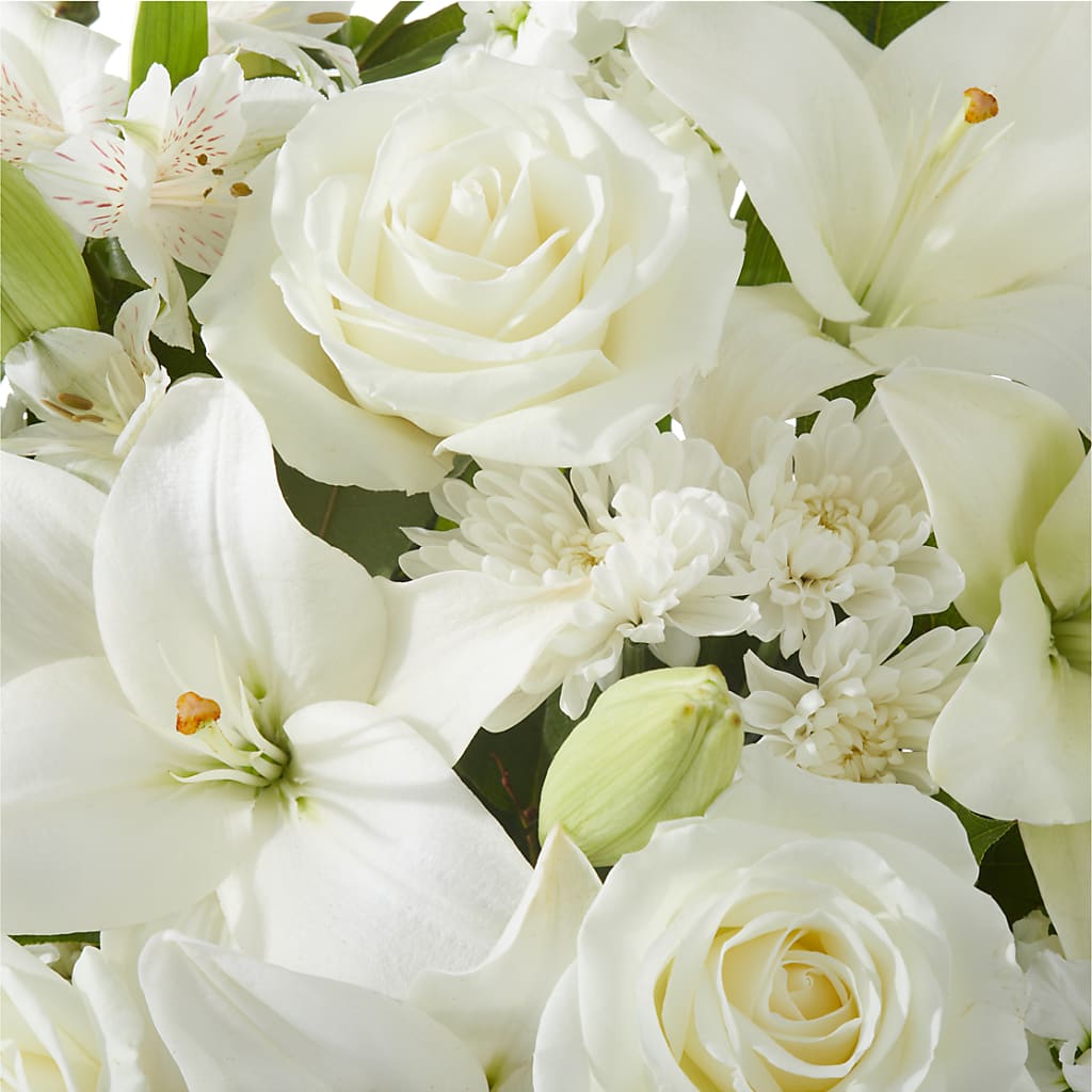 Peaceful Reflections Arrangement –  White Lilies N Paradise, Kokomo IN