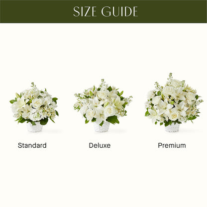 Peaceful Reflections Arrangement –  White Lilies N Paradise, Kokomo IN