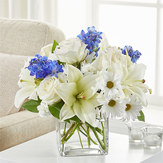 Restored Bouquet –  White Lilies N Paradise, Kokomo IN