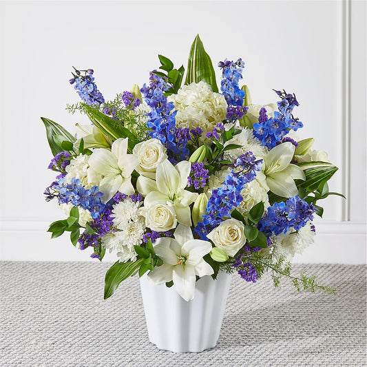 Take Comfort Floor Basket –  White Lilies N Paradise, Kokomo IN