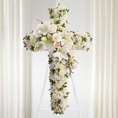 Spiritual Guidance Standing Spray –  White Lilies N Paradise, Kokomo IN