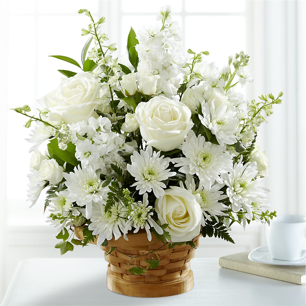 Heartfelt Condolences Arrangement –  White Lilies N Paradise, Kokomo IN