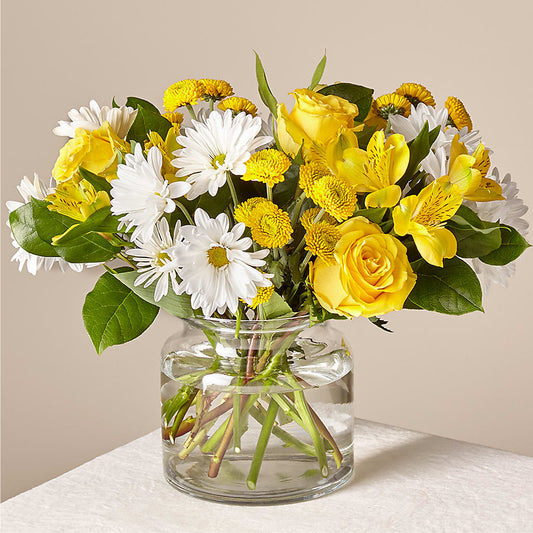 Sunny Sentiments Bouquet –  White Lilies N Paradise, Kokomo IN