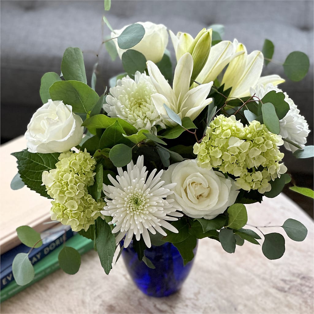 Snowy Dreams Bouquet –  White Lilies N Paradise, Kokomo IN