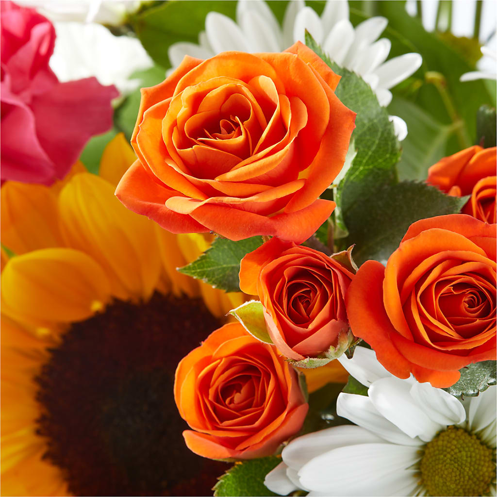 Sun-drenched Blooms Bouquet –  White Lilies N Paradise, Kokomo IN