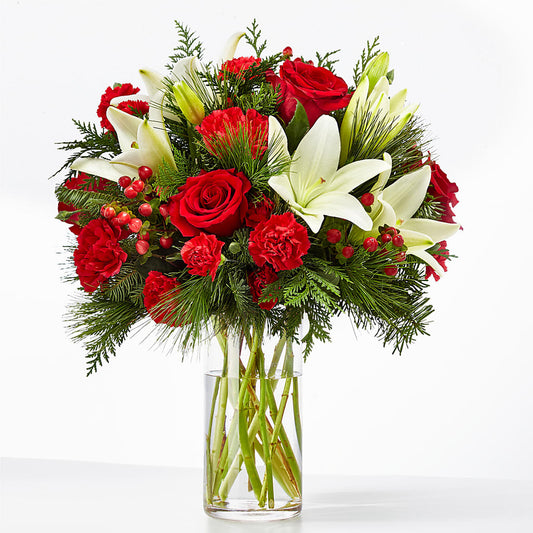 Joyful Greetings Bouquet –  White Lilies N Paradise, Kokomo IN