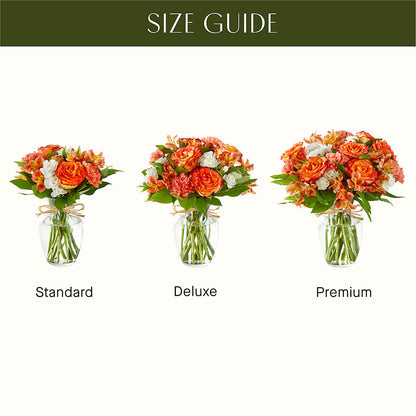 Apricot Glow Bouquet –  White Lilies N Paradise, Kokomo IN