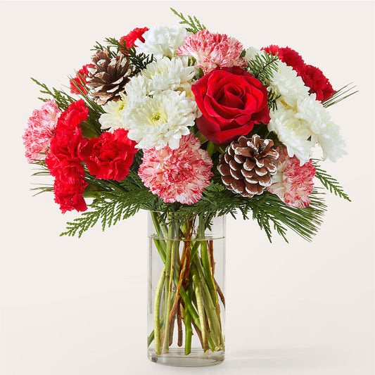 Candy Cane Lane Bouquet –  White Lilies N Paradise, Kokomo IN