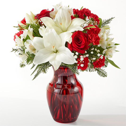 Holiday Season Bouquet –  White Lilies N Paradise, Kokomo IN