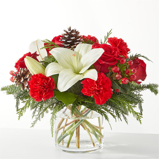 Oh So Jolly Bouquet –  White Lilies N Paradise, Kokomo IN