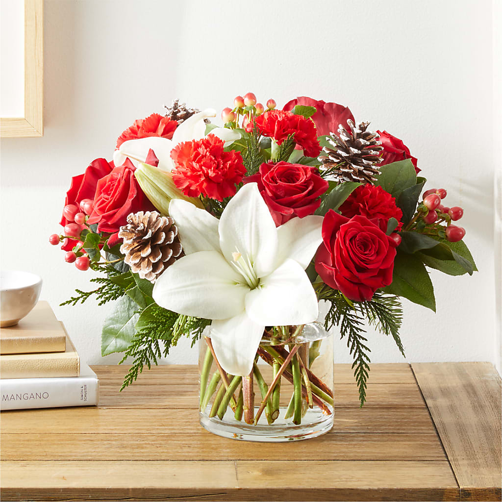 Oh So Jolly Bouquet –  White Lilies N Paradise, Kokomo IN