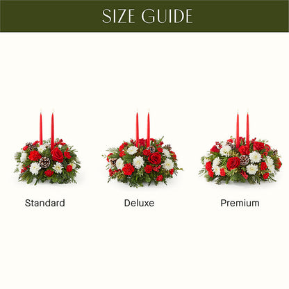 Holiday Soiree Centerpiece –  White Lilies N Paradise, Kokomo IN