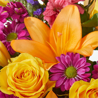 Colorful Visions Bouquet –  White Lilies N Paradise, Kokomo IN