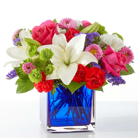 Quality Time Bouquet –  White Lilies N Paradise, Kokomo IN