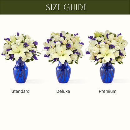 Sapphire Rush Bouquet –  White Lilies N Paradise, Kokomo IN