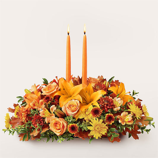 Traditions Centerpiece –  White Lilies N Paradise, Kokomo IN