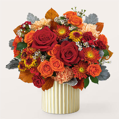 Merlot Bouquet with Ivory Vase –  White Lilies N Paradise, Kokomo IN