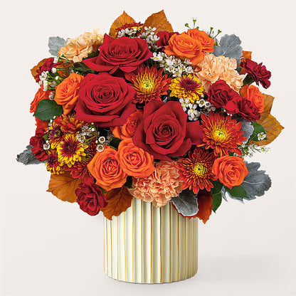 Merlot Bouquet with Ivory Vase –  White Lilies N Paradise, Kokomo IN