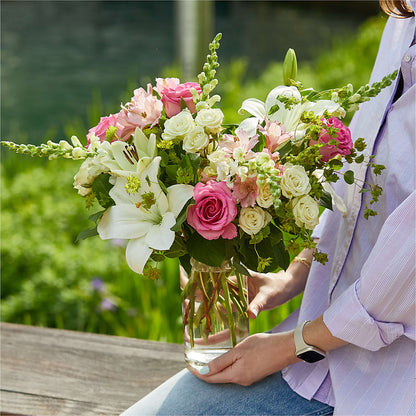 Fondly Bouquet –  White Lilies N Paradise, Kokomo IN
