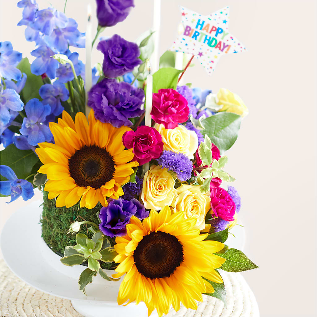 Star of the Day Floral Cake –  White Lilies N Paradise, Kokomo IN