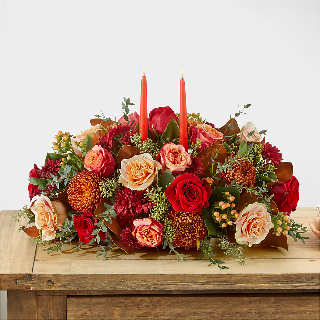 Gather Near Centerpiece –  White Lilies N Paradise, Kokomo IN