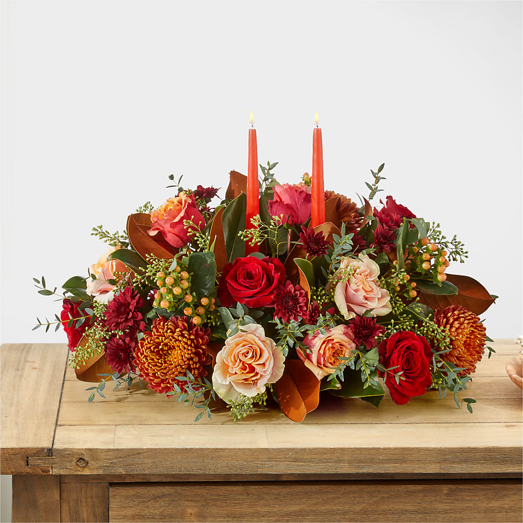 Gather Near Centerpiece –  White Lilies N Paradise, Kokomo IN