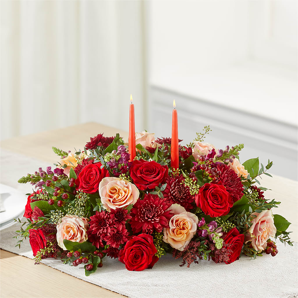 Most Thankful Centerpiece –  White Lilies N Paradise, Kokomo IN