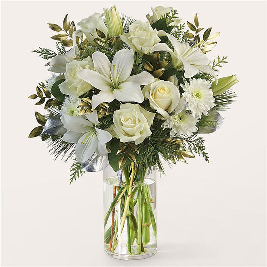 Wintry Mix Bouquet –  White Lilies N Paradise, Kokomo IN