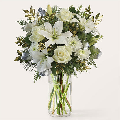 Wintry Mix Bouquet –  White Lilies N Paradise, Kokomo IN