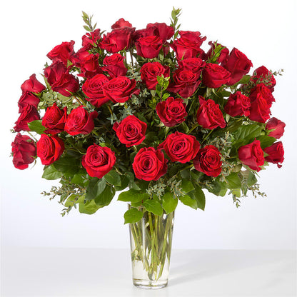 Forever Yours Fifty Stem Red Rose Bouquet –  White Lilies N Paradise, Kokomo IN