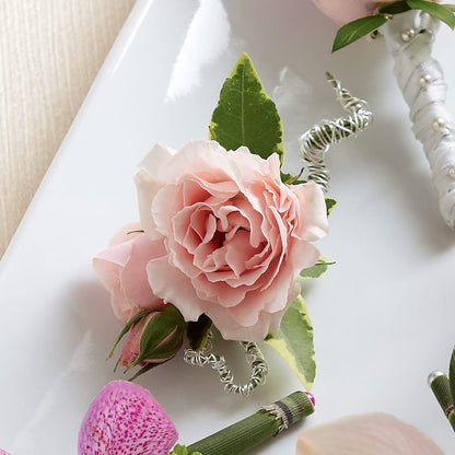 Pink Spray Rose Boutonniere –  White Lilies N Paradise, Kokomo IN