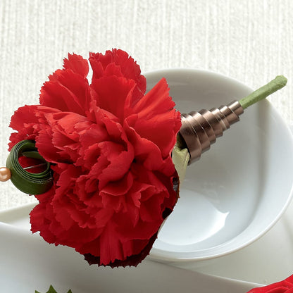 Red Carnation Boutonniere –  White Lilies N Paradise, Kokomo IN